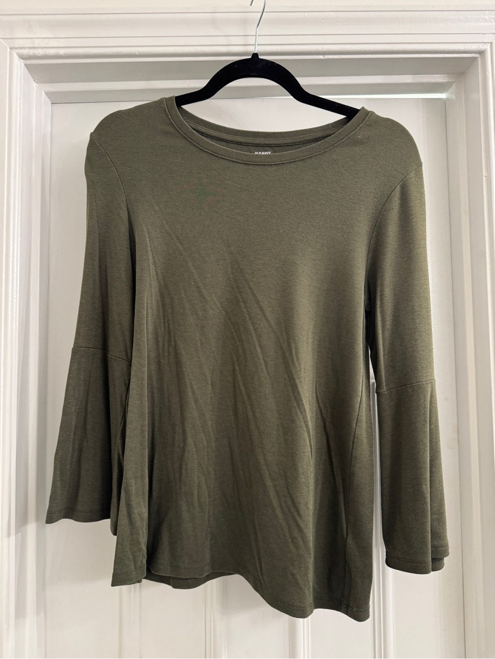 Old Navy Olive Green Long Sleeve Flared Sleeve Top